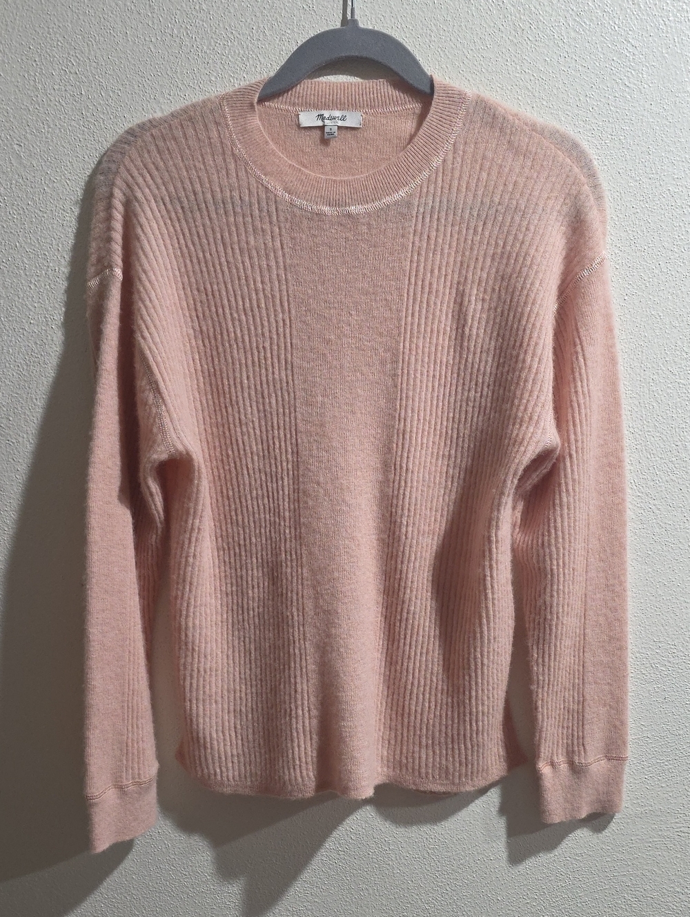 Madewell Lightweight Soft Pink Alpaca Sweater